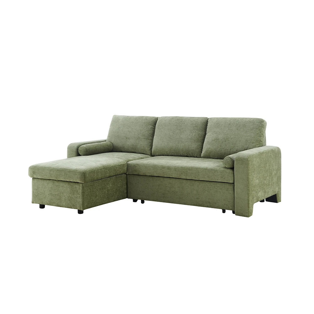 SELMA Markus Sofa Bed Sudut Fabric - Hijau