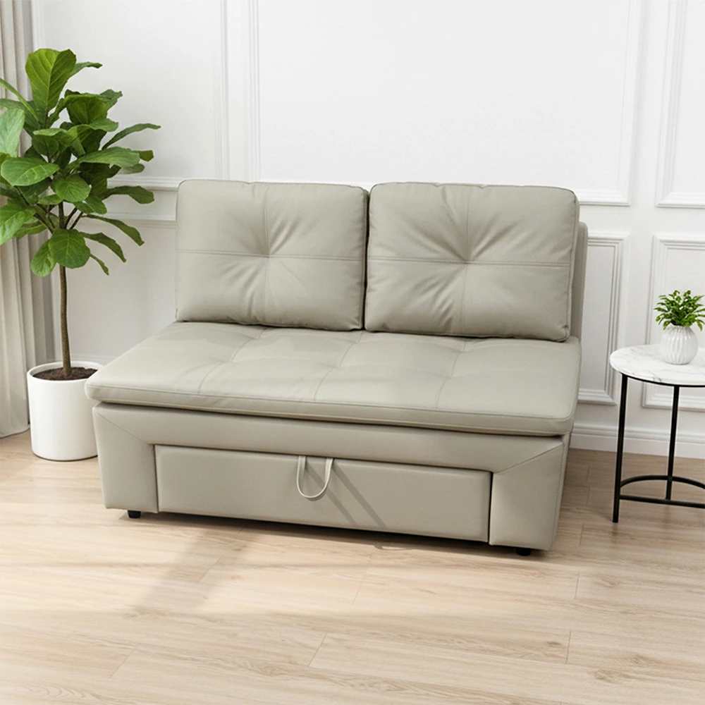 SELMA Toshi Sofa Dengan Penyimpanan Kulit 2 Seater - Cokelat