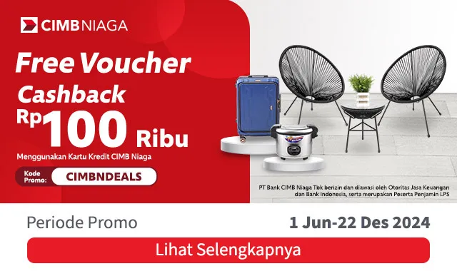 CIMB Niaga Free Voucher Cashback 100rb