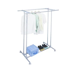 main image Stora Jemuran Baju Double Pole Dengan Rak