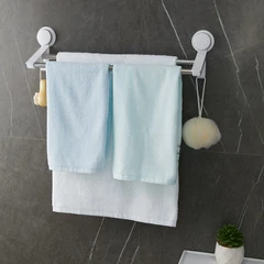 main image Stora Gantungan Handuk Double Rail Penghisap - Putih