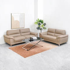 Informa Kringle Set Sofa Kulit 2 & 3 Seater - Cokelat Muda