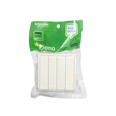 main image Schneider Pieno Saklar 4 Gang - Putih