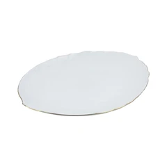 main image Delicia Piring Saji Kaca 21.8x29.2 Cm- Putih