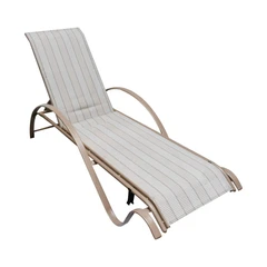 Soleil Texteline Kursi Santai Lounge Fabric - Abu-abu