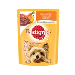 pedigree-80-gr-makanan-anjing-basah-simmered-beef-&-veggie-pouch