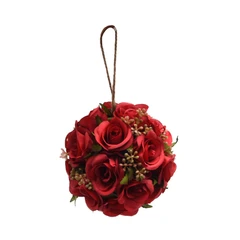 arthome-12-cm-bunga-artifisial-mini-rose-ball---merah