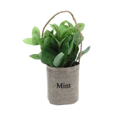 arthome-19-cm-tanaman-artifisial-mint-in-flax-bag