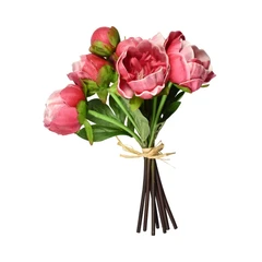 arthome-28-cm-bunga-artifisial-peony-bouquet---merah