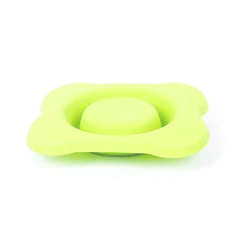 tempat-makan-hewan-bone-shape-silicone-ukuran-m---hijau