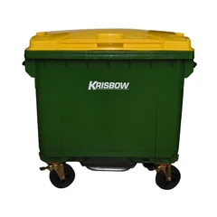 krisbow-660-ltr-tempat-sampah-plastik-outdoor-pedal---kuning-hijau