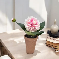 arthome-29-cm-bunga-artifisial-dahlia-paper-pot---pink