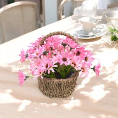 arthome-19-cm-bunga-artifisial-daisy-pot-keranjang---pink