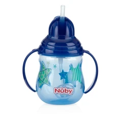 nuby-270-ml-botol-minum-flipit-twin-hndle-w/straw---biru