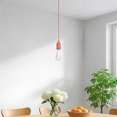 main image Ataru Lampu Gantung Hias Clay - Cokelat