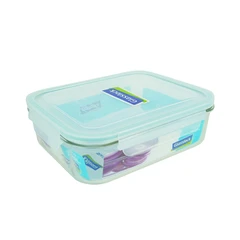 glasslock-2-ltr-basic-wadah-makanan-rectangular---ungu/biru