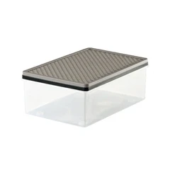 main image Dkw 22.9x32.9x12.6 Cm Kotak Penyimpanan Dengan Tutup - Abu-Abu