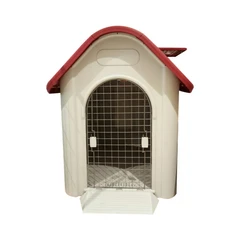 Pet Kingdom 119x27x86 cm Rumah Anjing Dengan Pintu Logam 419A - Merah