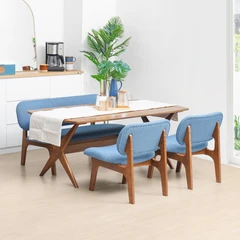 Informa Yiruma Set Meja Makan 3 Kursi - Biru