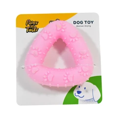 paws-n-tail-mainan-anjing-tpr-foam-triangle---pink