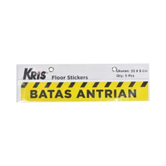 Kris Set 5 Pcs Stiker Lantai Vinyl Batas Antrian