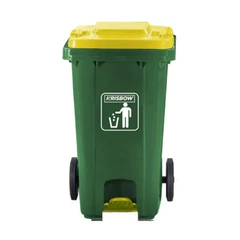 krisbow-100-ltr-tempat-sampah-outdoor-pedal---hijau/kuning