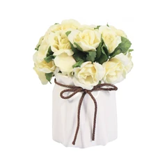 arthome-15-cm-tanaman-artifisial-mini-rose-dengan-pot---putih