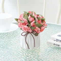 arthome-15-cm-tanaman-artifisial-mini-rose-dengan-pot---pink