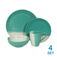 delicia-set-16-pcs-coupe-peralatan-makan---hijau/putih