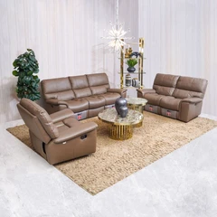 m-&-d-donatello-set-sofa-recliner-kulit---cokelat-muda