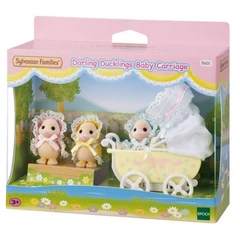 sylvanian-families-set-boneka-hewan-darling-duckling-baby-cariage-56010