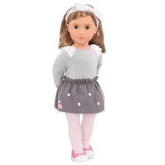 our-generation-set-boneka-bina-short-blonde-hair-pompom-skirt