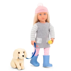 our-generation-set-boneka-meagan-blonde-hair-&-pet-dog