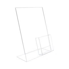 main image Odi Sign Holder L Shape Potrait A4 Dengan Pocket 10 Cm Transparan