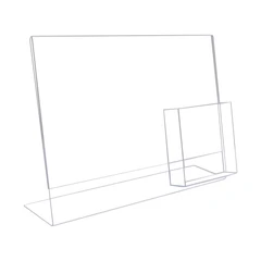 main image Odi Sign Holder L Shape Landscape A4 Dengan Pocket 10 Cm Transparan