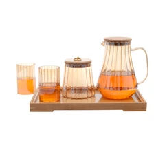 appetite-1.35-ltr-set-5-pcs-teko-&-gelas---kuning-amber