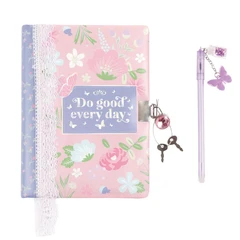 make-it-real-cottagecore-floral-locking-journal