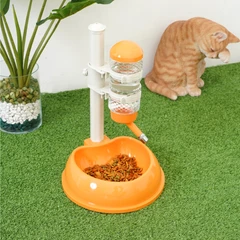 paws-n-tail-tempat-makan-&-minum-hewan-2-in-1---kuning-mustard