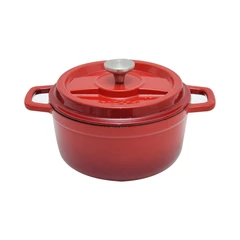 cooking-color-24-cm-kinox-panci-casserole-cast-iron---merah