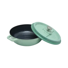 cooking-color-30-cm-knox-panci-casserole-cast-iron-low---hijau