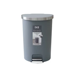 eko-55-ltr-hana-tempat-sampah-pedal-semi-round---abu-abu