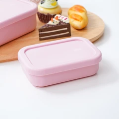 ataru-300-ml-wadah-makanan-silikon-rectangle---pink