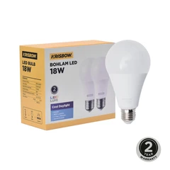 main image Krisbow Set 2 Pcs Lumi Bohlam Led 18 Watt Cool Daylight - Putih