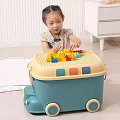 main image Stora 42.5x31x26 Cm Kotak Penyimpanan Dengan Roda Car - Hijau