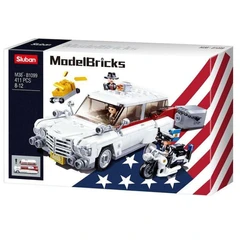 Sluban Set Model Bricks Usa Sport Car