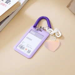 ataru-id-card-holder-dengan-rantai-dan-hati-charm---ungu