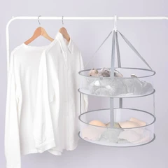 main image Stora Jemuran Baju Gantung Lipat 2 Tingkat Mesh - Putih