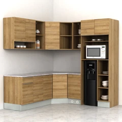 informa-prescoot-kitchen-set-sudut-l---cokelat-oak