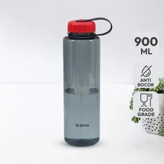 main image Picas Botol Minum Plastik Screw Lid 900 ml - Hitam