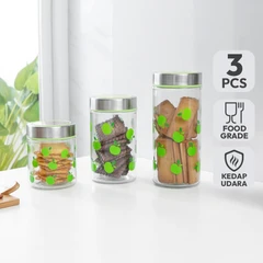 main image Kris Stoples Apple Kaca Set 3 Pcs Transparan